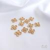 14K Gold-Filled Copper-Plated Four-Leaf Clover Pendant for DIY Bracelets and Earrings