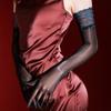 Ultra-thin Mittens Lace Cuff Stockings Glove Women Five Finger Gloves  Sheer Nightclub