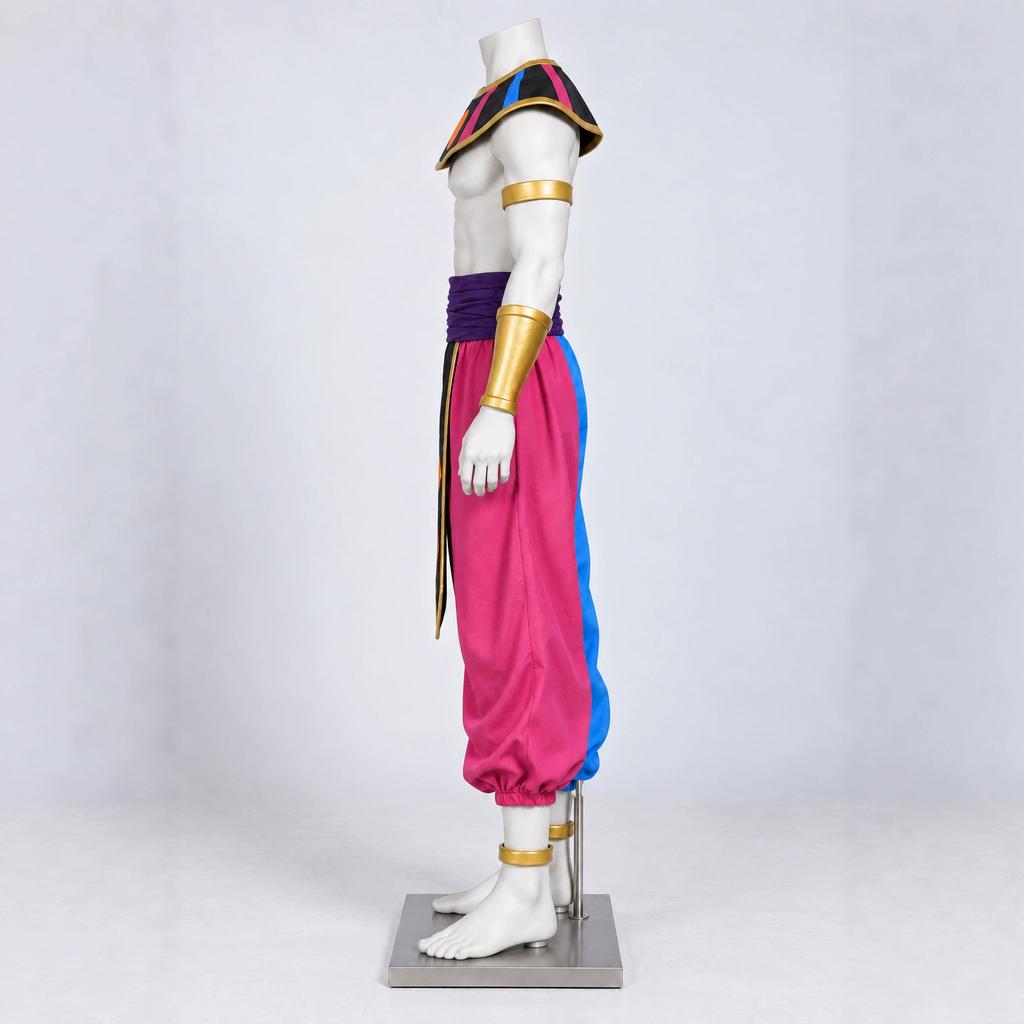 Dragon Ball Super Belmod Cosplay Kompletní klaunský oblek, Halloweenský kostým Ničitele z Universe 11