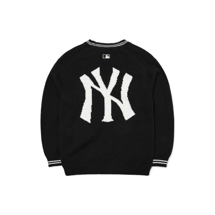 New MLB Base Logo Knitwear Unisex Black 3AKCB0121-50BKS