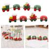 1/12 Dollhouse Mini Christmas Train Miniature Wood Model Wooden Toy for
