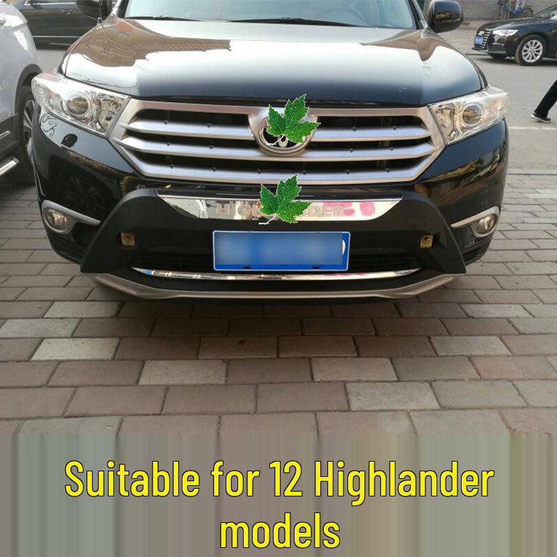 Highlander 12-14 Front & Rear Bumper Guard Decorative Bars