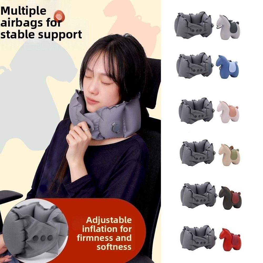 Super Light Inflatable Neck Pillow Neck Protection Cervical Vertebra Pillow  For Outdoor