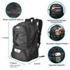 Large Capacity Basketball Backpack Shoes Compartment Waterproof Soccer Ball Backpack Separate Ball Holder Breathable Sports Bag