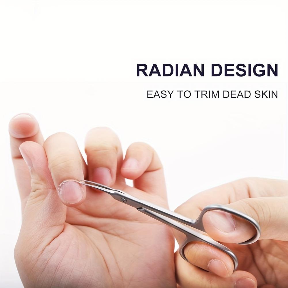 A Stainless Steel Dead Skin Scissors, Suitable For Removing Dead Skin, Trimming Eyebrows, False Eyelashes, And Nail Care Tools For Makeup.