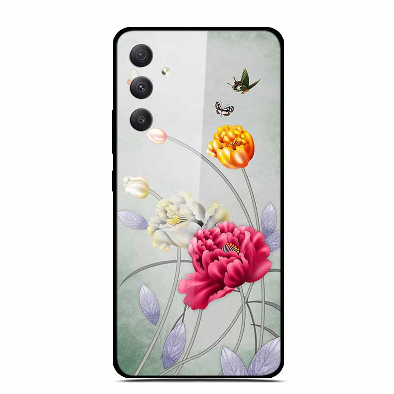 Tempered Glass Cases For Samsung M35 5G Case GalaxyM35 Painted Hard Back Fundas for Samsung Galaxy M35 5G Back Cover Protection