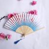 Vintage Bamboo Silk Women's Folding Fan - Portable Dance Gift