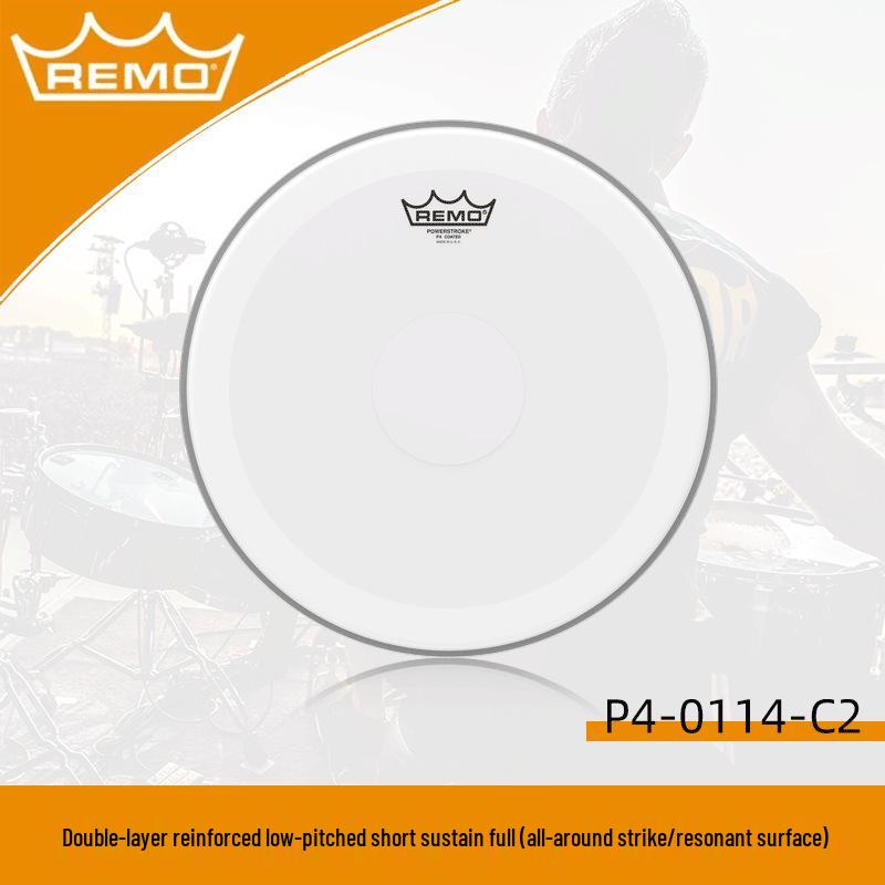 Allied Parts 14" REMO Sandblasted Swedish Drum Kit, Black and White Single Ply Resonance Drumhead
