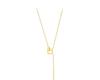 Minimalist Geometric Square Tassel Necklace - Titanium Steel Clavicle Chain, Style P819