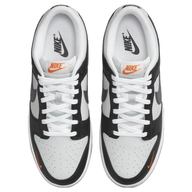 Nike Dunk Low Black Total Orange Mini Swoosh Skate Shoes Sneakers FN7808-001