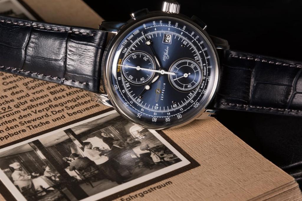 Zeppelin Men's 100th Anniversary Watch, Blue Dial, 86703 [Parallel Import]