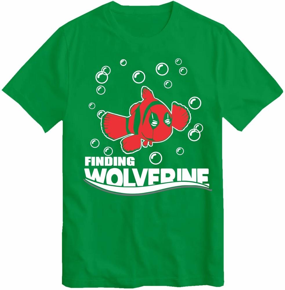 Finding Wolverine Tshirt Funny Deadpool Movie Themed Novelty Nemo Tee T Shirt S