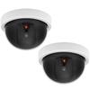 New 2-Pack White Dome LED Fake Security Cameras for Home & Outdoor