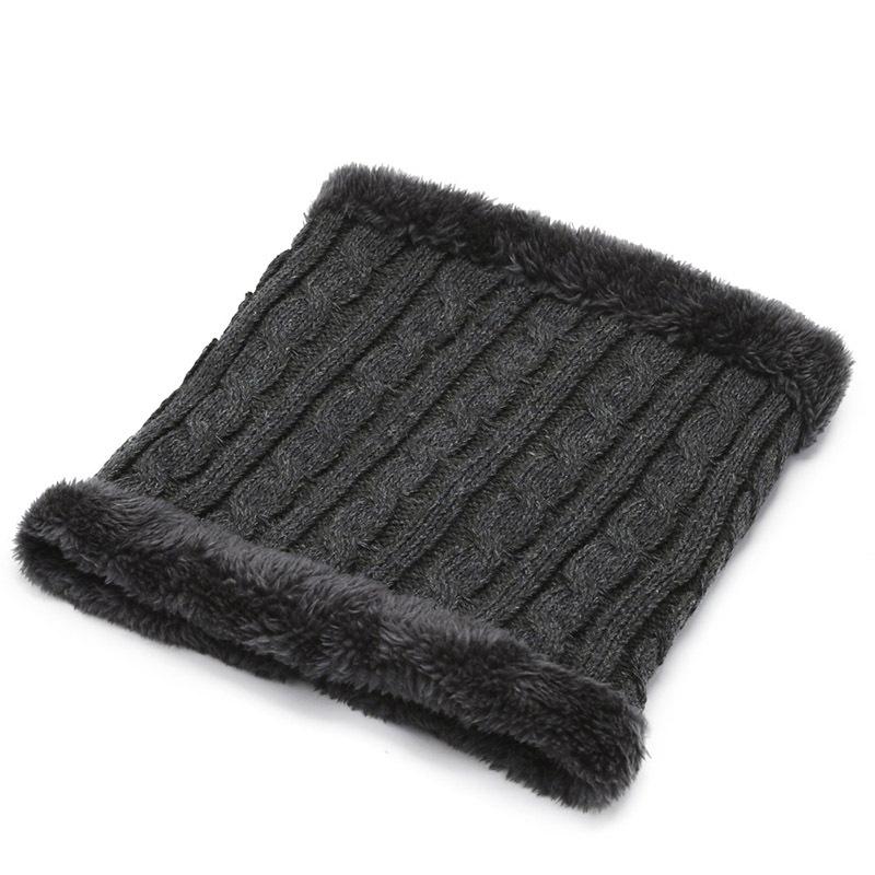 Hřejivá a větruodolná šála na krk se sametem na zimu, ležérní pletený nákrčník na zimu, zesílená cyklistická šála s ochranou uší