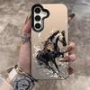 Coque de téléphone motif cheval au galop pour Samsung Galaxy S25 S24 S23 S22 Ultra Plus S21 FE A56 A55 A54 A53 A36 A16 A26 A25 5G