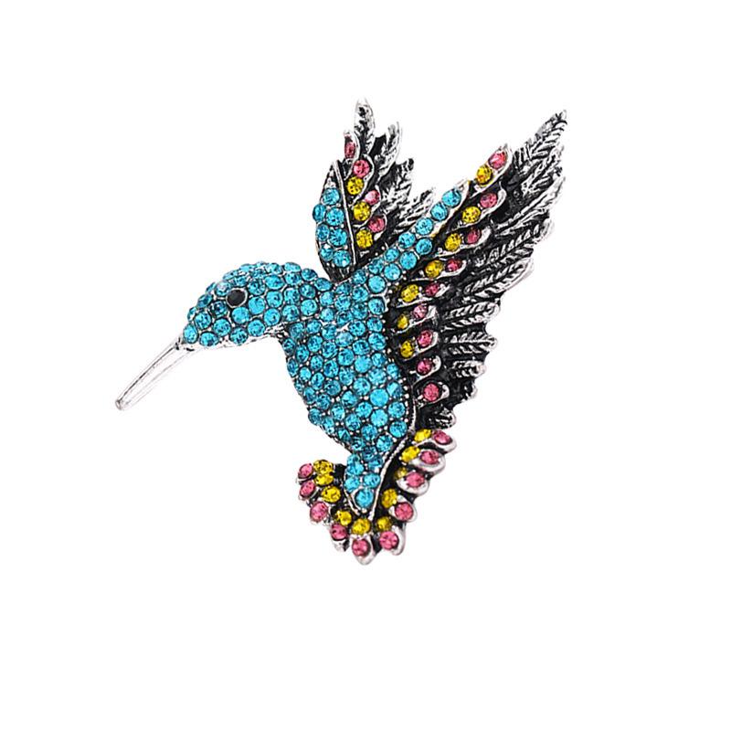Diamond Hummingbird Brooch, Personalized Animal Pin Brooch, Clothing Collar Pin Women'S Clothing Clothing
