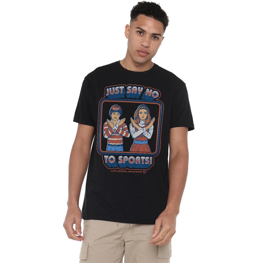 Steven Rhodes Say No To Sports Unisex 100% Cotton T-shirt Mens Tees Top S-5XL, Black M