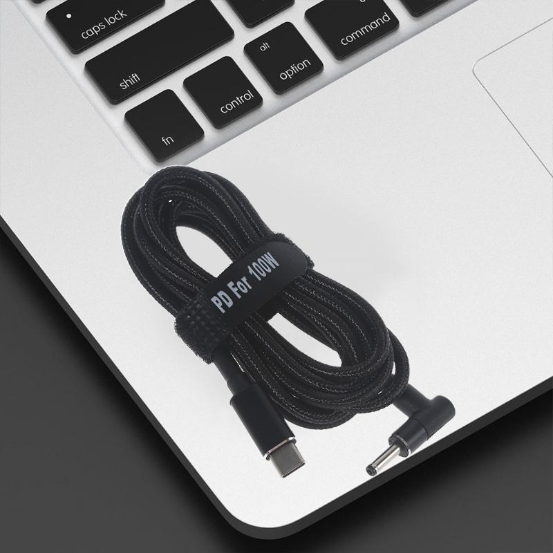Cabo de Gatilho Emulador PD USB Tipo C USB-C para Plugue de Alimentação DC 18.5-20V 3.5x1.35mm para Laptop
