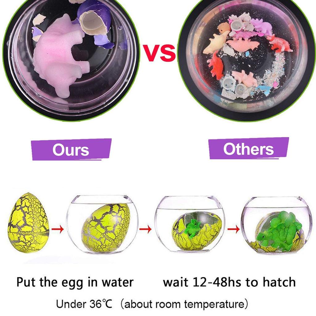12pcs Funny Growing Dinosaur Eggs Hatching Dinosaur Add Water Growing