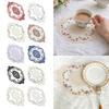European Style Lace Embroidered Coaster Oval Coffee Drink Pad Dining Table Cover  for Home Decor