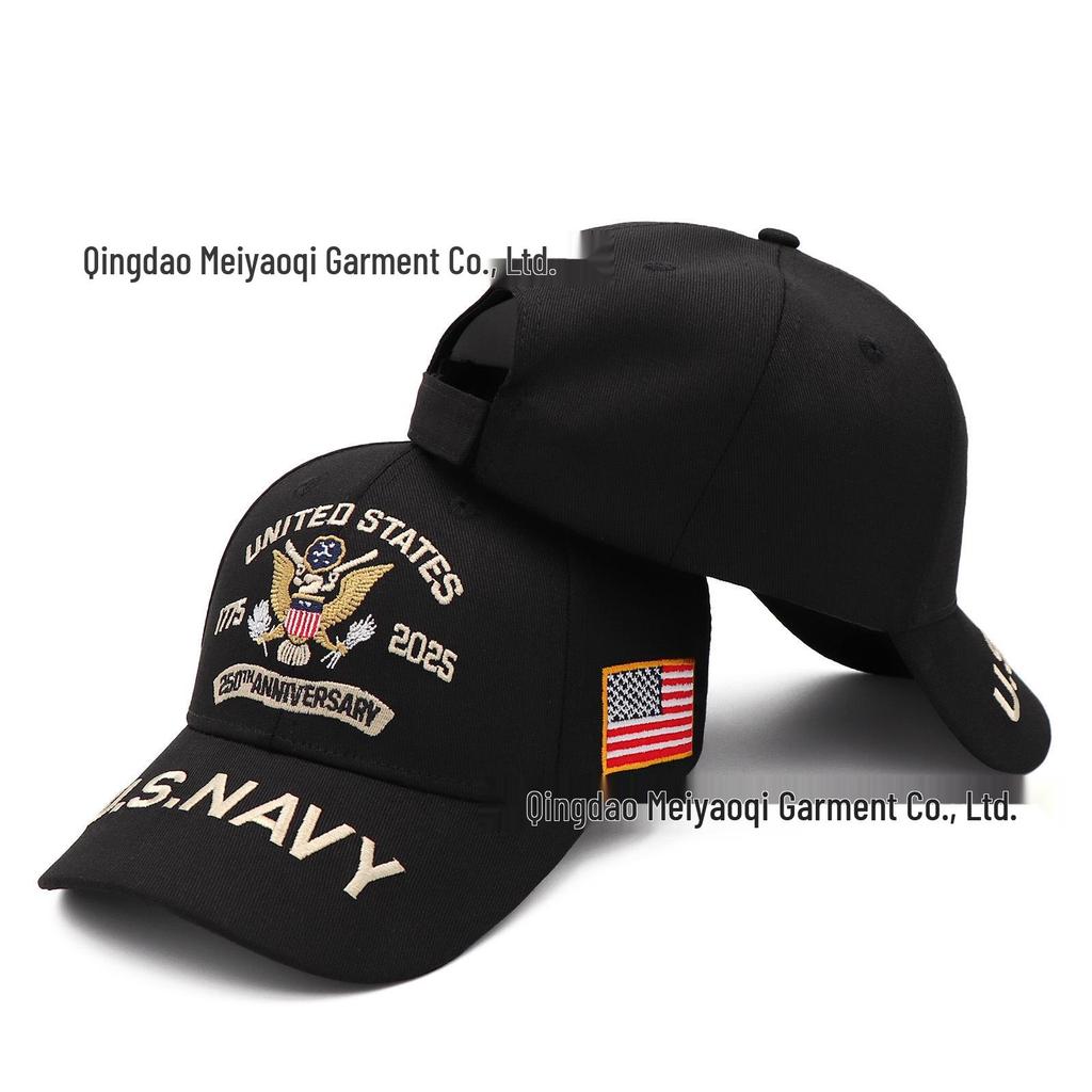 250. Jahrestag USA. Marineblaue bestickte Kappe, Unisex Outdoor-Hut