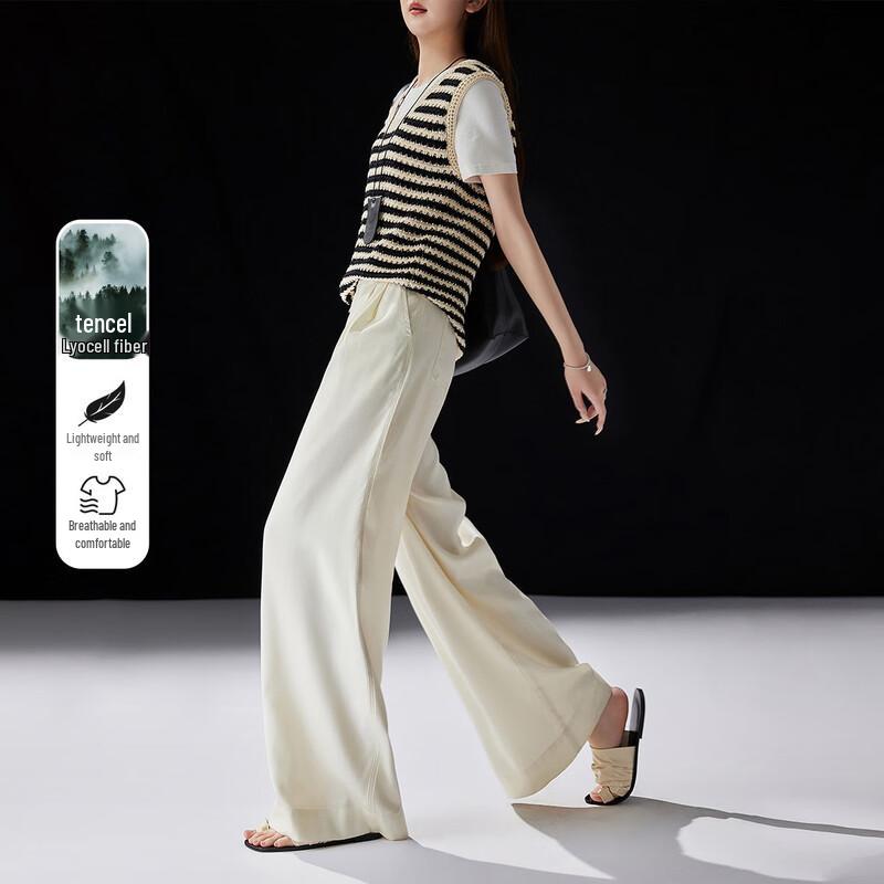 

Demana Women s High-Waist Lyocell Pleated Wide-Leg Pants L