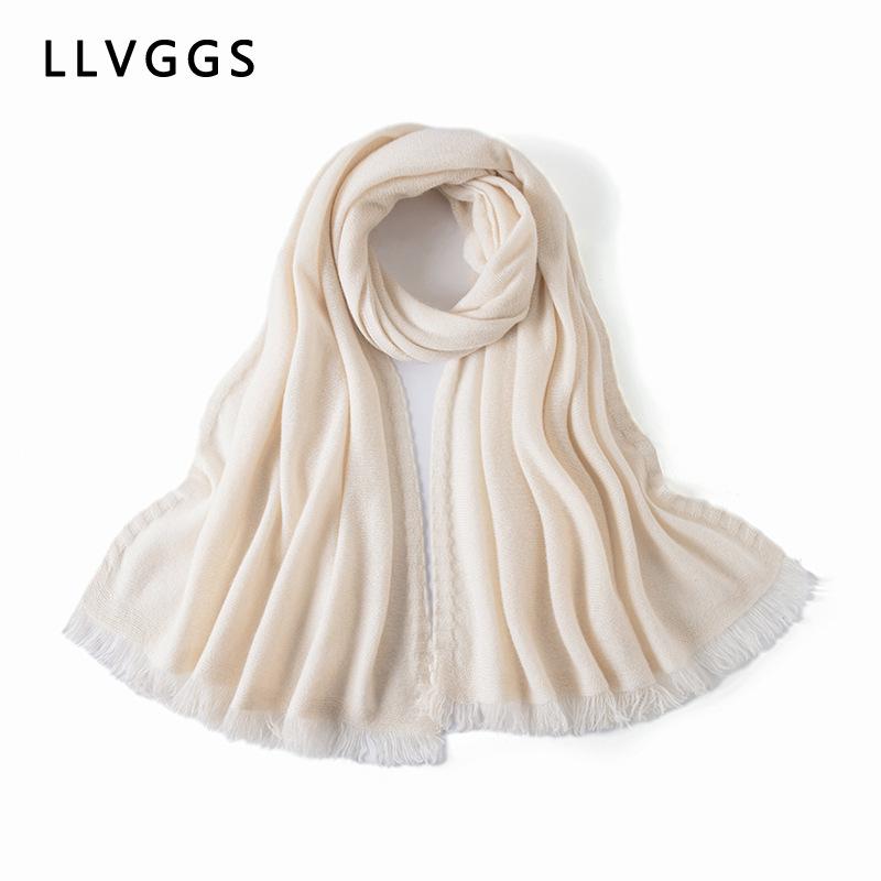 Spring and autumn cashmere knitted large shawl with outer vest knotted shoulder strap women's multi-functional cashmere scarf