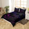 Pink Blue Neon Light Three-Piece Quilt Cover Digital Printing Bedding Set Honeycomb Bed Cover