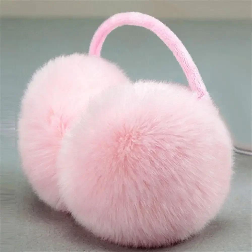 Morbido peluche scaldino per le orecchie inverno caldo paraorecchie per donna uomo moda colore solido paraorecchie protezione dal freddo esterno paraorecchie copertura per l'orecchio