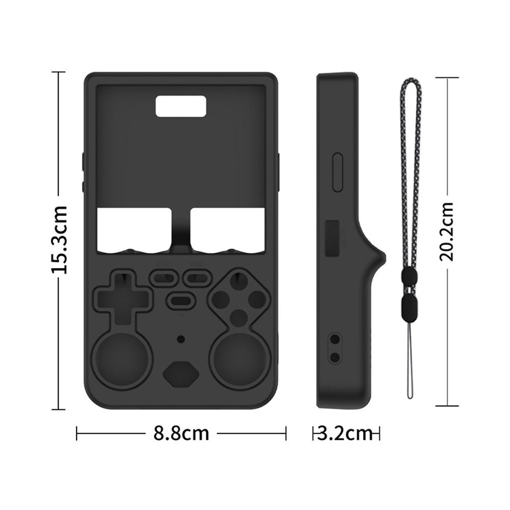 For R36 Ultra Silicone Protective Case Anti-scratch Shockproof Game Console Cover With Lanyard Sleeve Shell For R36 Ultra