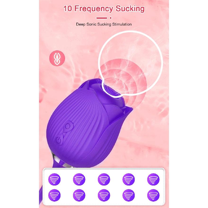 Powerful Rose Sucking Vibrator Female Clitoris Clit Sucker Vacuum Nipple Stimulator Love Egg Sexy Toys Goods for Women Adults