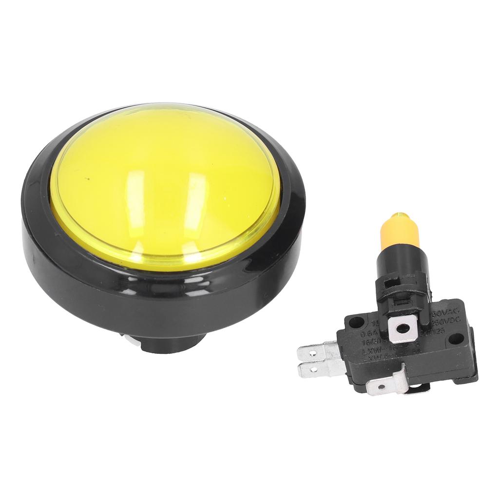 60mm Big Convex Button 2‑Foot Button with LED Light for Crane Machine Game Console