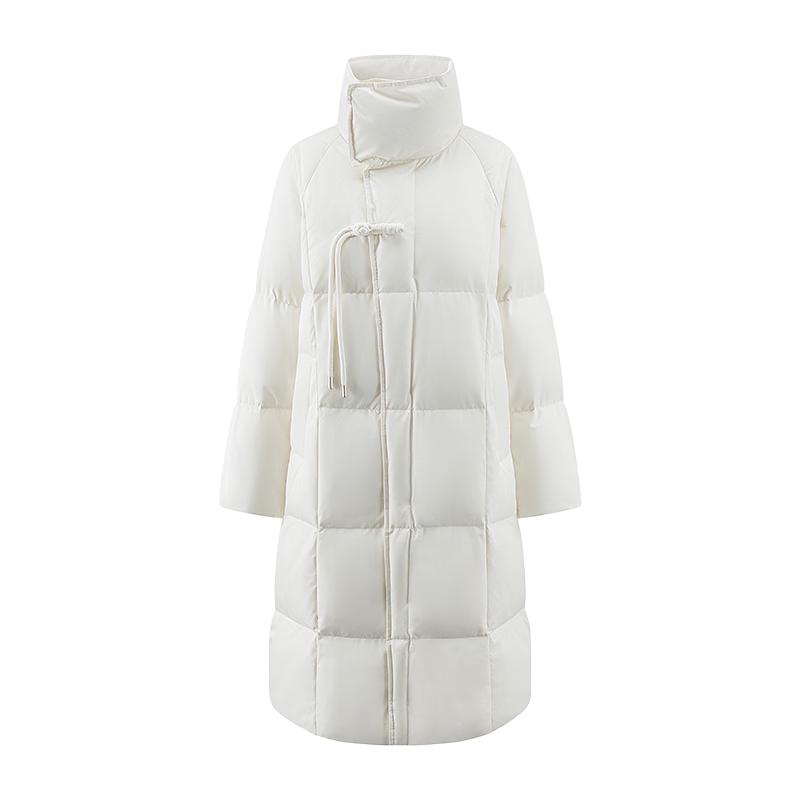 

AILAIYI Women s Long 90% Down Puffer Jacket with Chinese Toggle Buttons XL