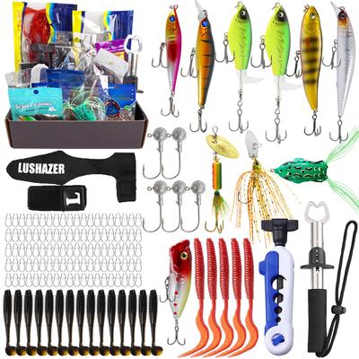 138 STÜCKE Mystery Überraschungsbox Angeln 100% Hochwertiges Geschenk Angeln Haken Köder Set Zubehör Tackle Blind Box Pesc