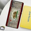 Custodia con Bandiera della California per Samsung Galaxy S23 FE S22 Ultra S20 S21 FE S8 S9 S10 Plus Note 10 20 Ultra Cover