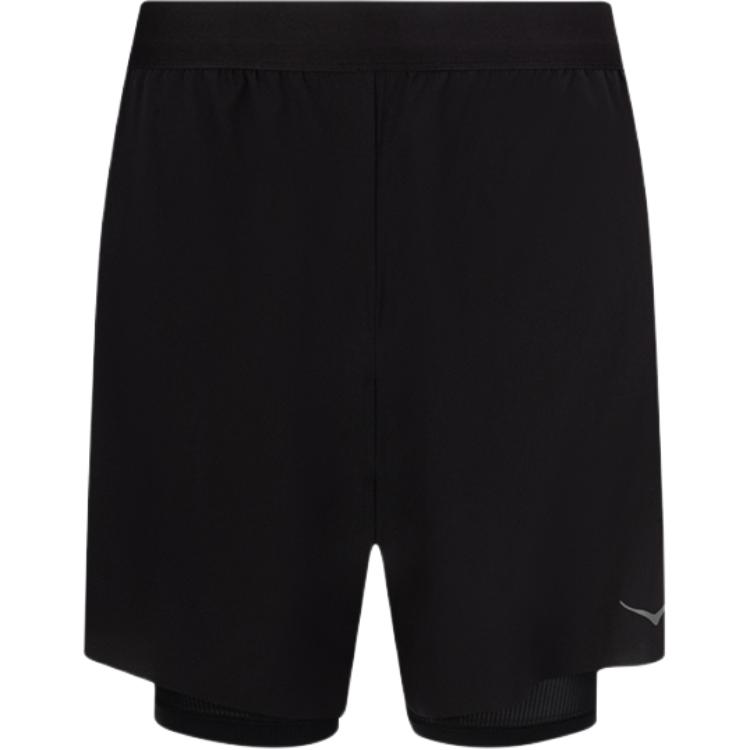 Hoka One One Breathable Comfortable Five-Point Casual Running Shorts Men shorts Black 1151080 S