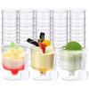 Square Transparent Disposable Dessert Cup - Perfect for Pudding, Jelly, Mousse, and Ice Cream.