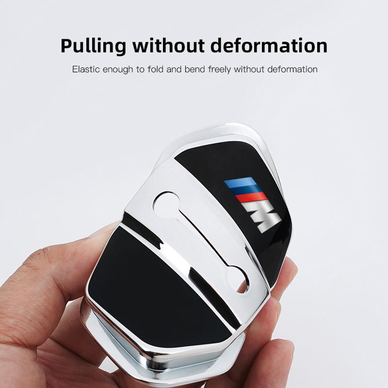 4PCS Silicone Car Interior Door Lock Cover Auto Door Latch Protective Sticker Accessories For BMW G80 G06 G07 G42 G14 G15 G16 F8