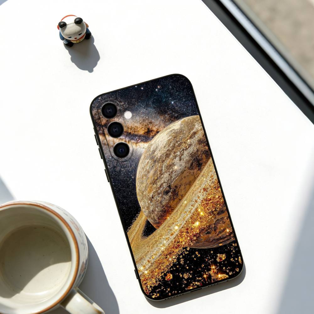 

Starry Sky Phone Case Black Silicone Soft For Samsung Galaxy A73,A72,A71,A70,A53,A52,A51 Samsung a52