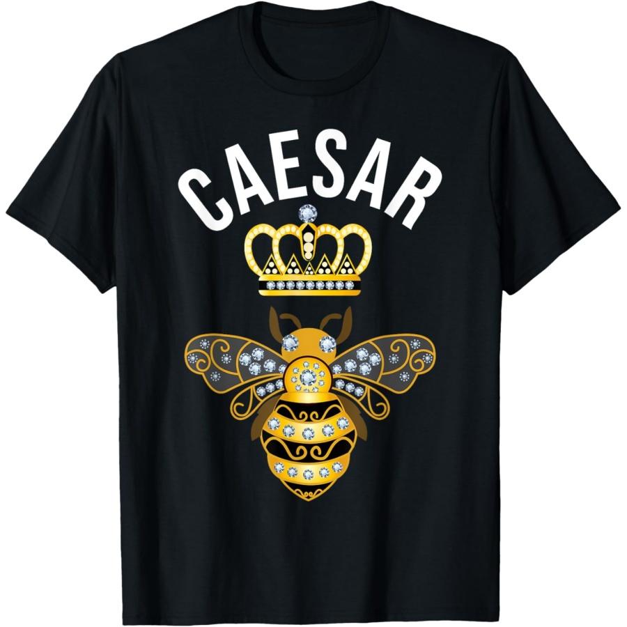 

Имя Цезарь Цезарь Подарки на день рождения Корона королевы Пчела Футболка Цезарь XXXXXL чёрный
