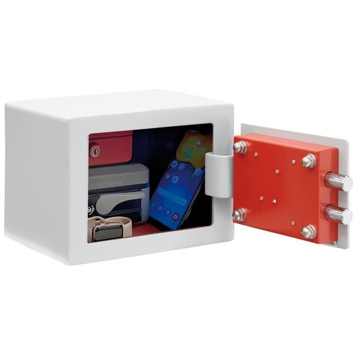 Arregui d-hc-0 coffre-fort en acier avec serrure à clé, facile d'utilisation et simple d'installation, 17 x 23 x 17 cm, 5 l