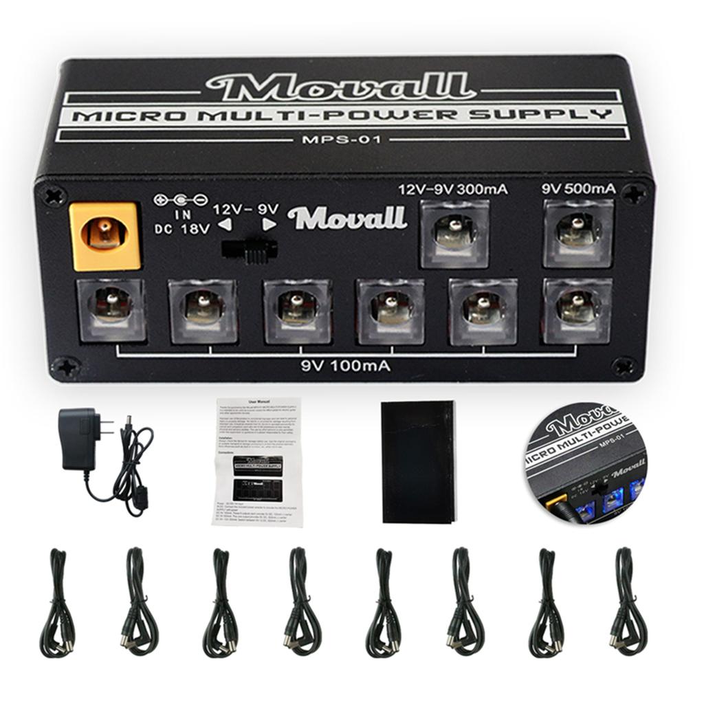 MPS-01 Guitar Pedal Power Supply 8 Isolated Output Anti-interference 18W Different Output Effect Power Guitar Accessories