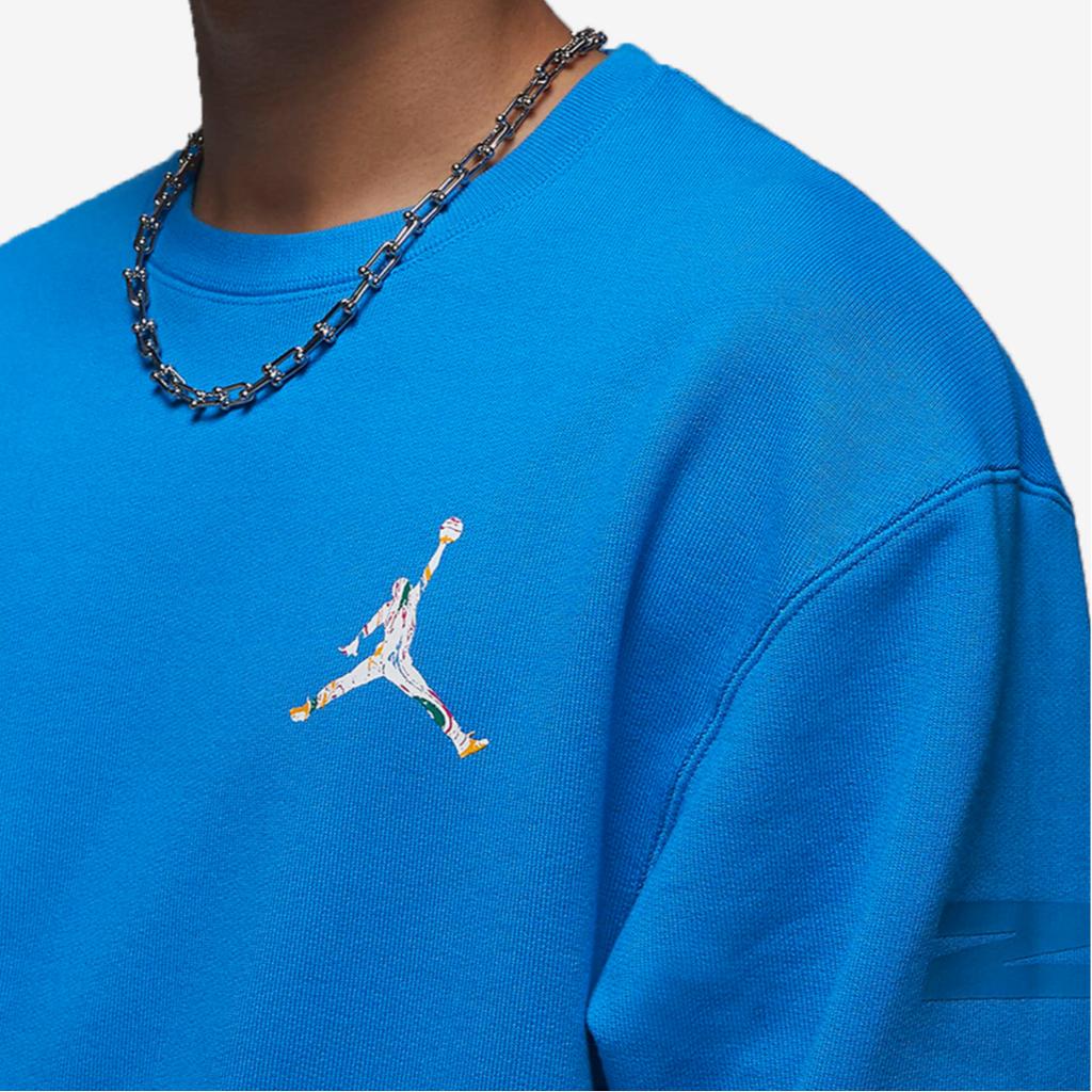 Jordan Solid Color Logo Sweatshirt Men Tops Blue FB7658-435