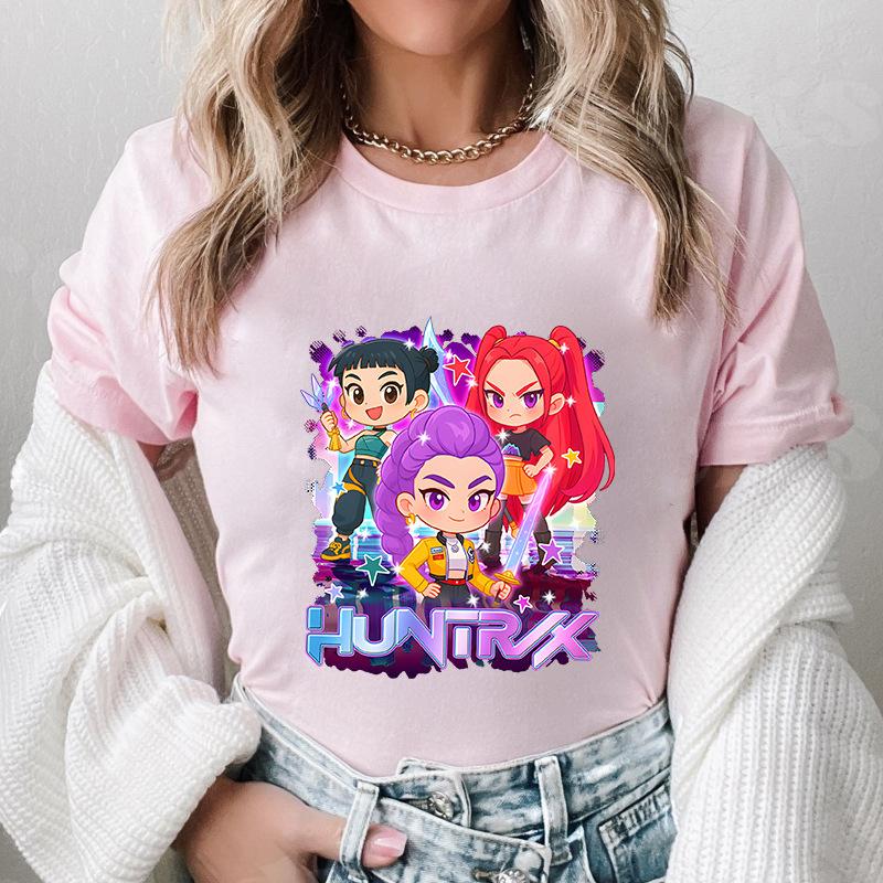 Kpop Korean Wave Witch Hunt printed T-shirt casual short sleeved top KTB 2XS