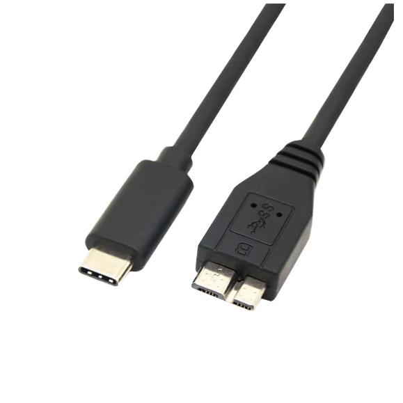 Gold-plated USB C Male to Micro USB-B Male Fast Charging 5Gbps High Speed Adapter Cord HDD-Specific USB Data Cable OTG 0.5m 12 m чёрный