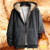 Winter New Arrival Men's Coat: Warm Shearling Sweatshirt with Fleece Lining, Thickened Casual Hooded Top