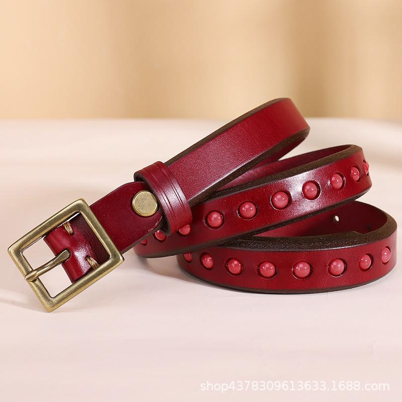 

Жіночий ремінь. Жіночий стиль Ins. Модний універсальний модний стиль BF. Ретро, ​​практична шкіряна пряжка з джинсовим поясом. 90cm