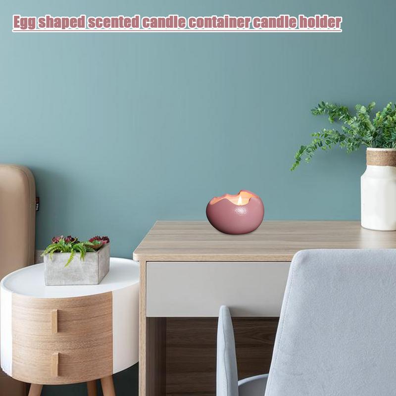 Tea Light Candle Holders Easter Egg-Scented Candle Holder Egg Shaped Ceramic Candlestick For Birthday Table Decorations