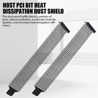 5 Pcs 121x19x0.05mm PC Case PCI Expansion Slot Back Plate Cover Dust Filter Hard Steel Blank with Screws Chassis Fan Dust Filter