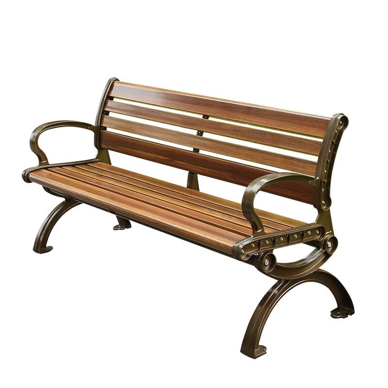 Solid Wood Floral Outdoor Bench